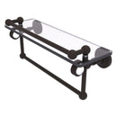 Pacific Grove Collection Glass Shelf with Gallery Rail and Towel Bar with Grooved Accents