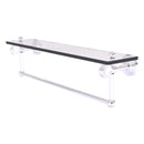 Pacific Grove Collection Glass Shelf with Towel Bar with Grooved Accents