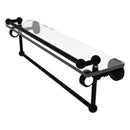 Pacific Grove Collection Glass Shelf with Gallery Rail and Towel Bar with Grooved Accents