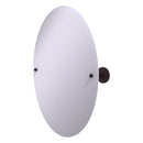 Miroir inclinable ovale sans cadre avec bord biseaut茅