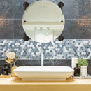 Prestige Regal Miroir rond sans cadre mont sur rail