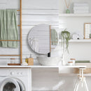 Miroir inclinable rond sans cadre avec bord biseaut茅