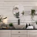 Miroir inclinable ovale sans cadre avec bord biseaut茅
