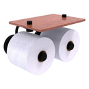 Prestige Regal Porte-papier de toilette  2 rouleaux avec 茅tag猫re en bois