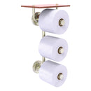 Prestige Regal Porte-papier de toilette  3 rouleaux avec 茅tag猫re en bois