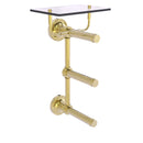 Prestige Regal Collection 3 Roll Toilet Paper Holder with Glass Shelf