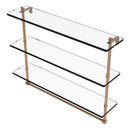 Prestige Regal 脡tag猫re en verre  trois niveaux avec barre  serviettes int茅gr茅e