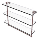 Prestige Regal 脡tag猫re en verre  trois niveaux avec barre  serviettes int茅gr茅e