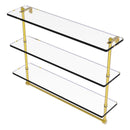 Prestige Regal 脡tag猫re en verre  trois niveaux avec barre  serviettes int茅gr茅e