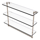Prestige Regal 脡tag猫re en verre  trois niveaux avec barre  serviettes int茅gr茅e