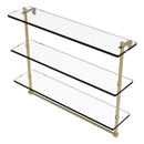Prestige Regal 脡tag猫re en verre  trois niveaux avec barre  serviettes int茅gr茅e