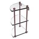 脡tag猫re de coin en verre 脿 trois niveaux