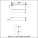 Prestige Regal 脡tag猫re double en verre avec rail de galerie et barre  serviettes