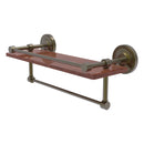 Prestige Regal Collection IPE Ironwood Shelf with Gallery Rail and Towel Bar