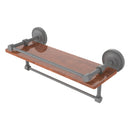 Prestige Regal Collection IPE Ironwood Shelf with Gallery Rail and Towel Bar