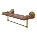 Prestige Regal Collection IPE Ironwood Shelf with Gallery Rail and Towel Bar