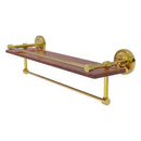 Prestige Regal Collection IPE Ironwood Shelf with Gallery Rail and Towel Bar
