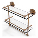 Prestige Regal 脡tag猫re double en verre avec rail de galerie et barre  serviettes