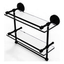 Prestige Regal 脡tag猫re double en verre avec rail de galerie et barre  serviettes