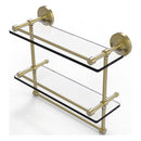 Prestige Regal 脡tag猫re double en verre avec rail de galerie et barre  serviettes