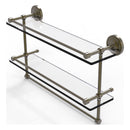 Prestige Regal 脡tag猫re double en verre avec rail de galerie et barre  serviettes