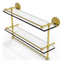 Prestige Regal 脡tag猫re double en verre avec rail de galerie et barre  serviettes