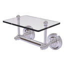Prestige Regal Collection Two Post Toilet Tissue Holder with Glass Shelf