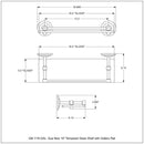 Que New Collection Glass Shelf with Gallery Rail