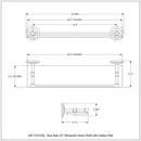 Que New Collection Glass Shelf with Gallery Rail