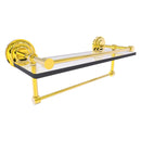 Que New Collection Gallery Rail Glass Shelf with Towel Bar