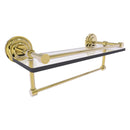 Que New Collection Gallery Rail Glass Shelf with Towel Bar
