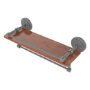 Que New Collection IPE Ironwood Shelf with Gallery Rail and Towel Bar