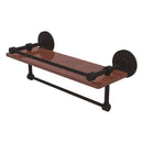 Que New Collection IPE Ironwood Shelf with Gallery Rail and Towel Bar