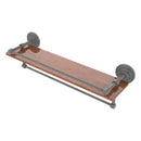 Que New Collection IPE Ironwood Shelf with Gallery Rail and Towel Bar