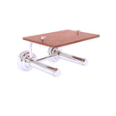 Que New Collection 2 Roll Toilet Paper Holder with Wood Shelf