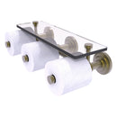 Que New Collection Horizontal Reserve 3 Roll Toilet Paper Holder with Glass Shelf