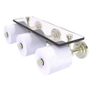 Que New Collection Horizontal Reserve 3 Roll Toilet Paper Holder with Glass Shelf
