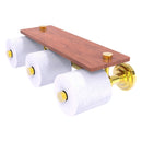 Porte-papier de toilette horizontal 脿 3 rouleaux de r茅serve avec 茅tag猫re en bois  de collection Que New