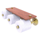Porte-papier de toilette horizontal 脿 3 rouleaux de r茅serve avec 茅tag猫re en bois  de collection Que New