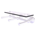 Que New Collection Horizontal Reserve 3 Roll Toilet Paper Holder with Glass Shelf