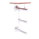 Que New Collection 3 Roll Toilet Paper Holder with Wood Shelf