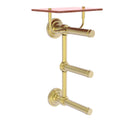 Que New Collection 3 Roll Toilet Paper Holder with Wood Shelf