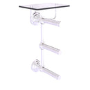 Que New Collection 3 Roll Toilet Paper Holder with Glass Shelf
