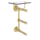 Que New Collection 3 Roll Toilet Paper Holder with Glass Shelf