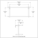 脡tag猫re en verre  deux niveaux avec bords biseaut茅s pour meuble-lavabo