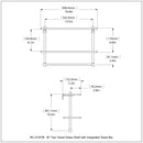 脡tag猫re en verre  deux niveaux avec barre  serviettes int茅gr茅e