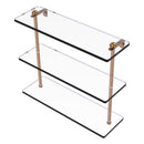 Triple Tiered Vanity Glass Shelf with Beveled Edges