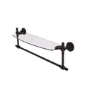 Retro Dot Collection Glass Vanity Shelf  with Integrated Towel Bar