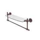 Retro Dot Collection Glass Vanity Shelf  with Integrated Towel Bar