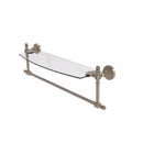 Retro Dot Collection Glass Vanity Shelf  with Integrated Towel Bar